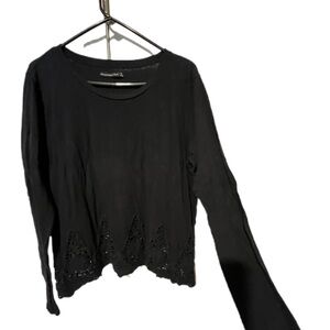 Abercrombie & Fitch Navy Long Sleeve Blouse